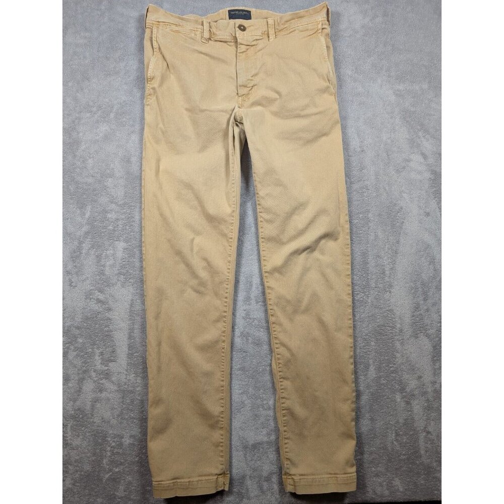 American Eagle Khaki Pants Mens 32x34 Slim Straight Casual Preppy Streetwear